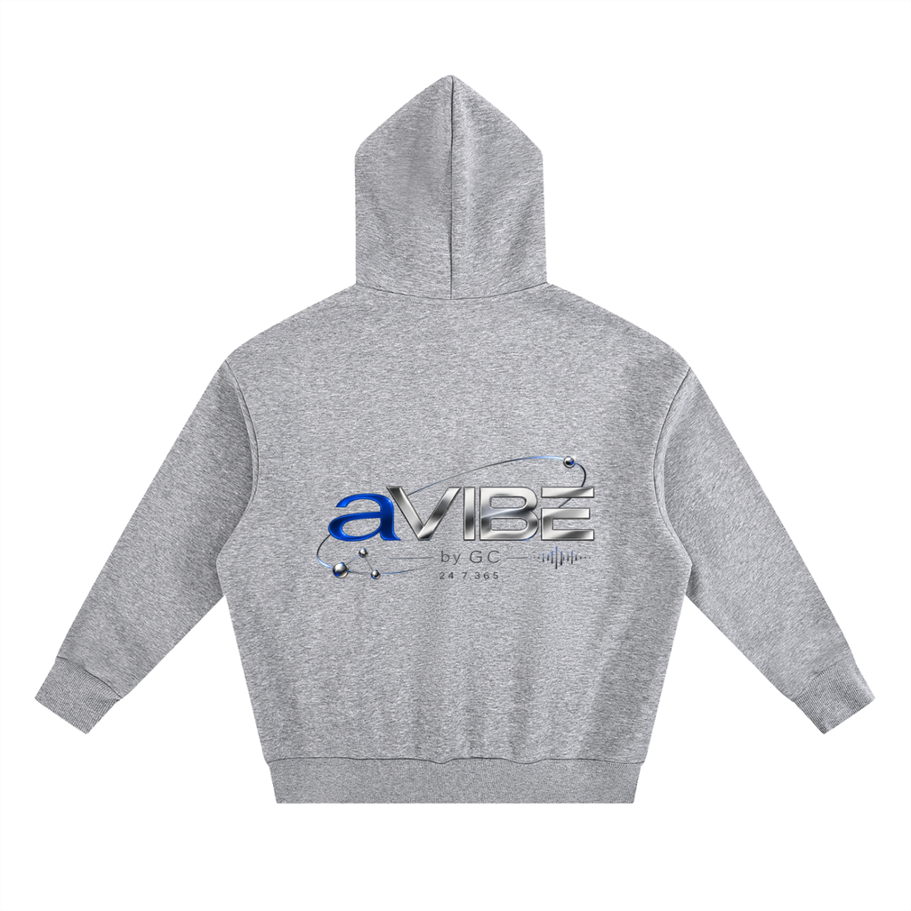 A Vibe™ Heavyweight Boxy Fleece Hoodie — Flower Gray