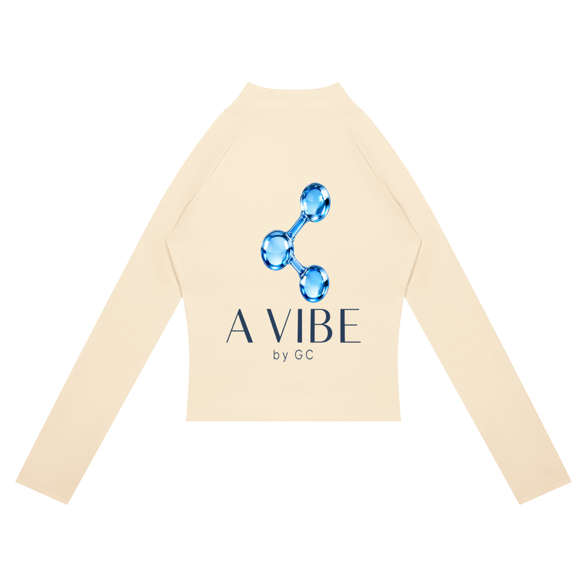 A Vibe™ Paneled Yoga Jacket — Apricot with Khaki