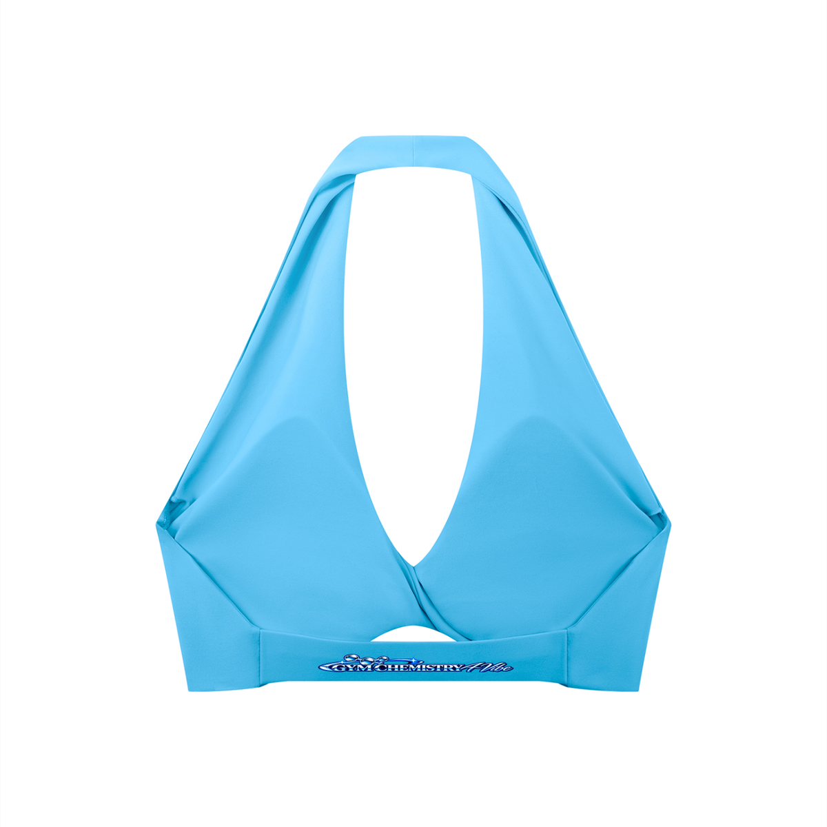Gym Chemistry™ Catalyst Pleated Halter Bra — Blue — alternate product view 2