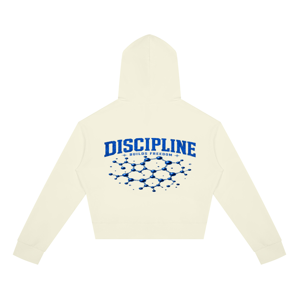 A Vibe™ Cropped Zip Hoodie — Light Green