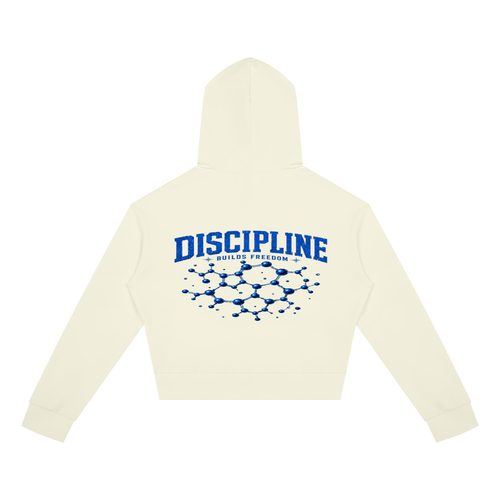 A Vibe™ Cropped Zip Hoodie — Light Green