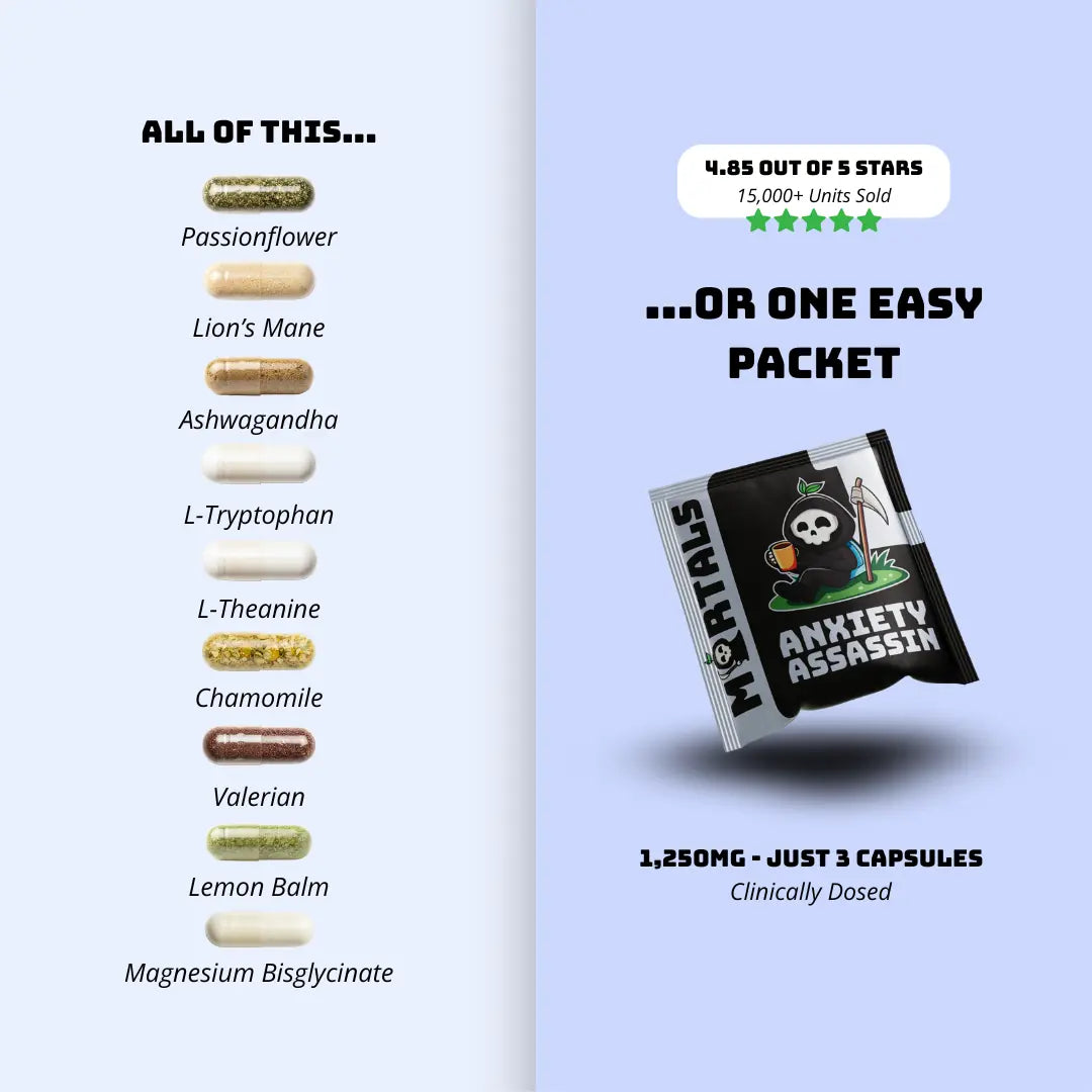 After Gym Retreat™ Mortals Anxiety Assassin — 15 Pouches