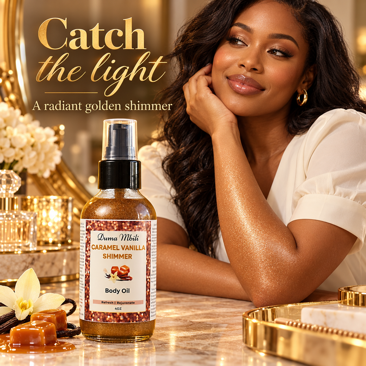 Caramel Vanilla Shimmer Body Oil | GC Retreat Edit™
