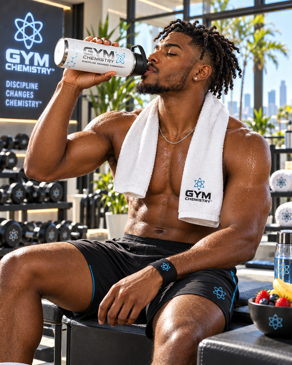 Gym Chemistry Hydration Reactor insulated steel gym bottle — primary view