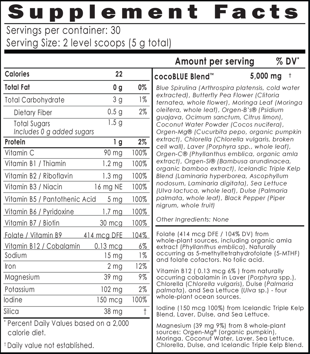 cocoBLUE Anti-Fatigue Cell Fuel & Electrolyte Powder - Add Stur for Flavoring