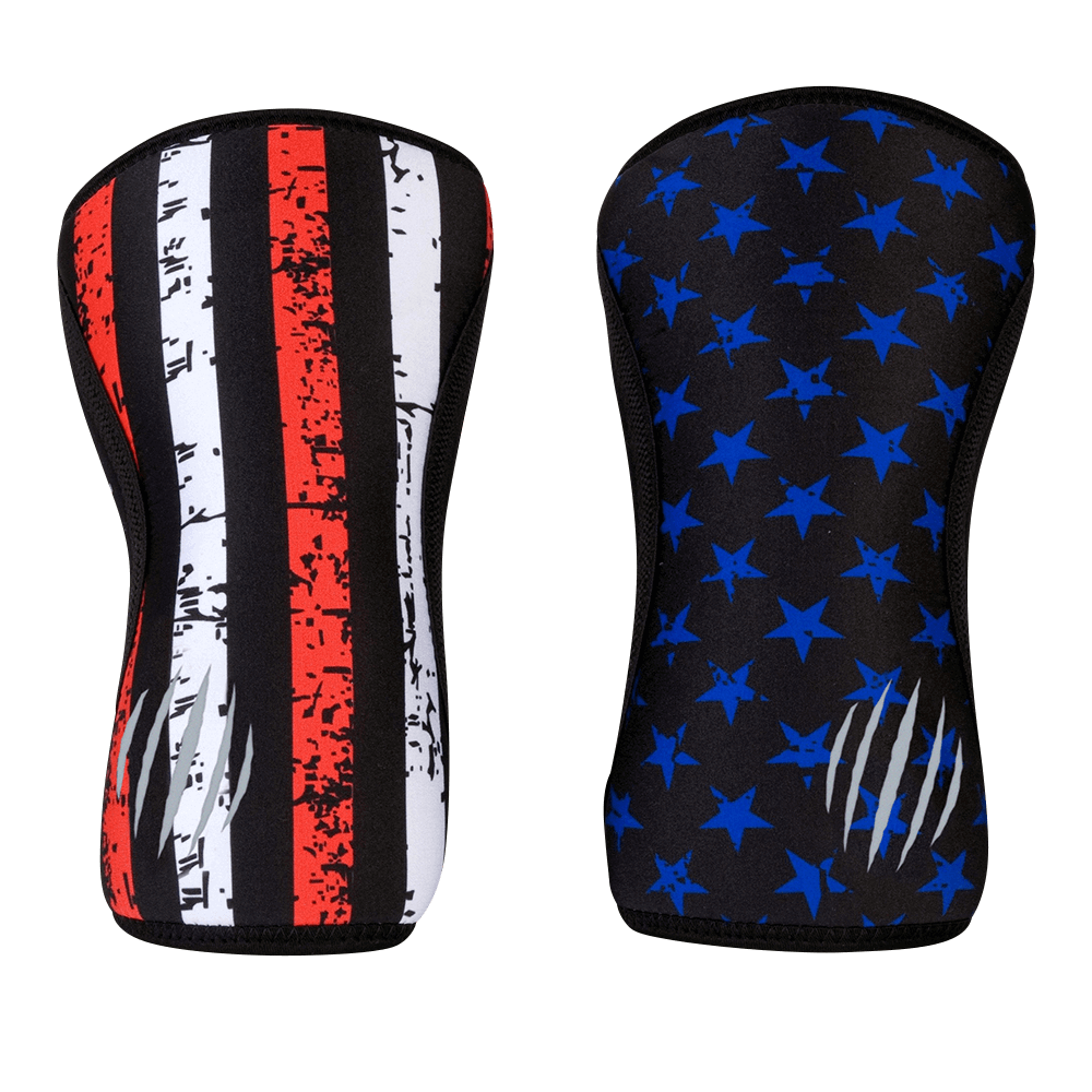 Gym Chemistry Lift Support™ Bear KompleX Knee Sleeves — Stars & Stripes