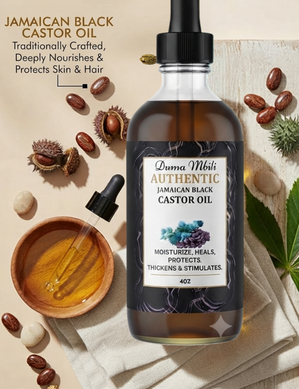 Unrefined Jamaican Black Castor Oil | GC Crown Ritual™