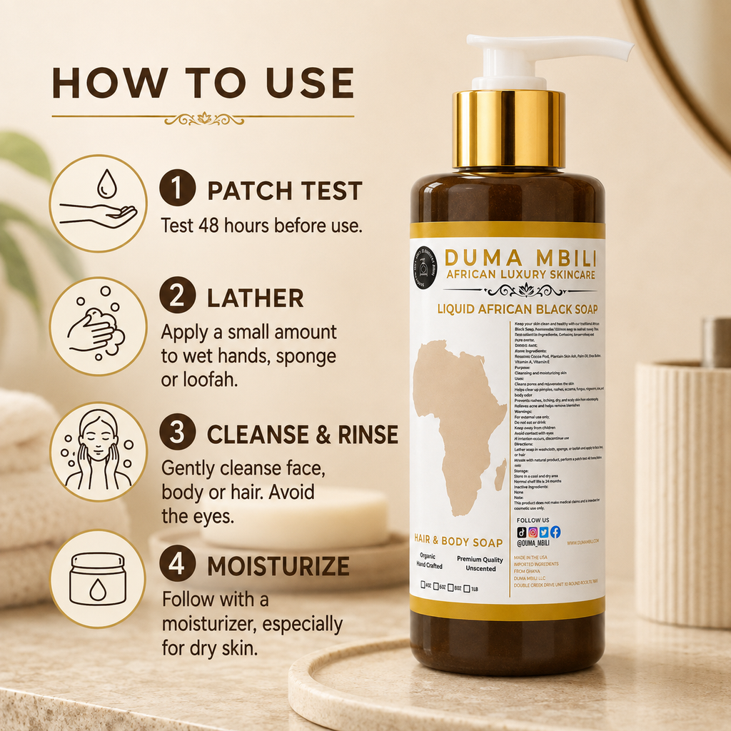 Gym Chemistry After Gym Retreat™ | Liquid African Black Soap for Hair & Body