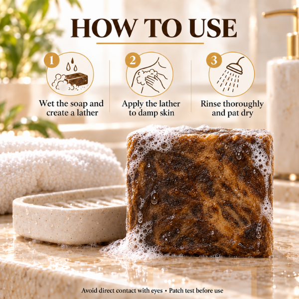 Traditional African Black Soap for Hair & Body | GC Retreat Edit™