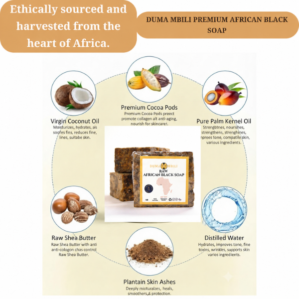 Traditional African Black Soap for Hair & Body | GC Retreat Edit™