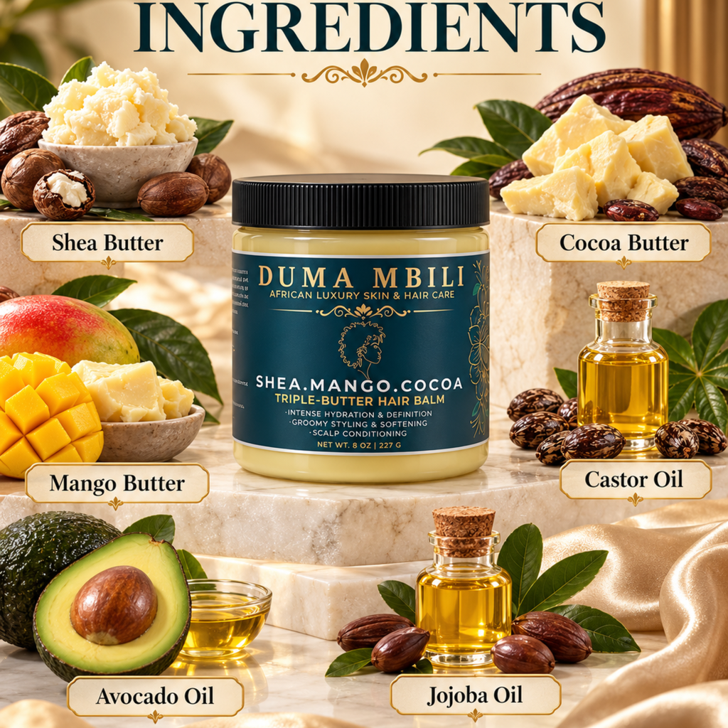 Shea • Mango • Cocoa Triple-Butter Hair Balm | GC Crown Ritual™