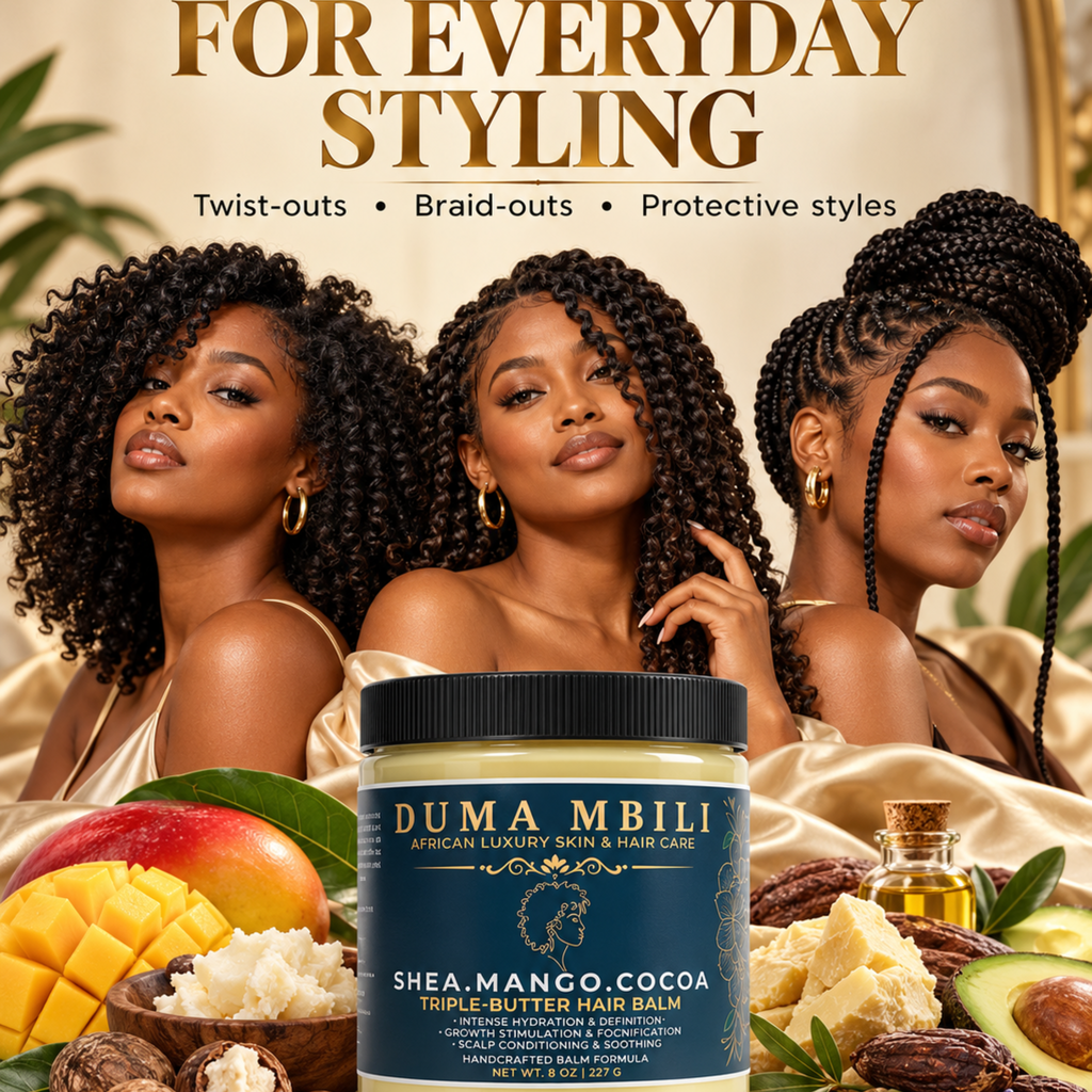 Shea • Mango • Cocoa Triple-Butter Hair Balm | GC Crown Ritual™