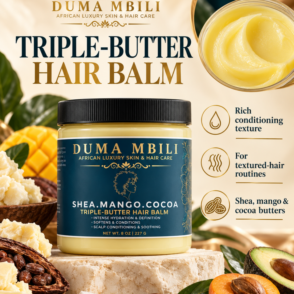 Shea • Mango • Cocoa Triple-Butter Hair Balm | GC Crown Ritual™