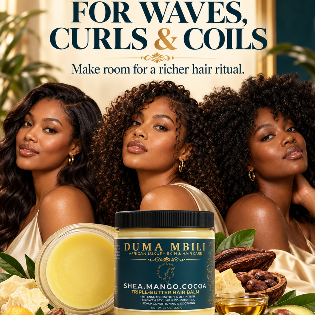 Shea • Mango • Cocoa Triple-Butter Hair Balm | GC Crown Ritual™