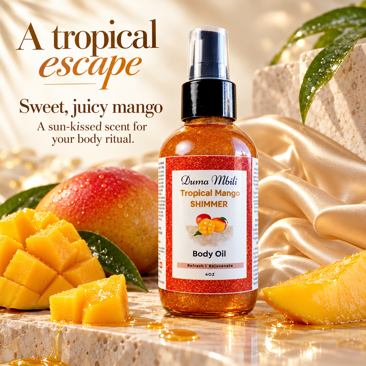 Tropical Mango Shimmer Body Oil | GC Retreat Edit™