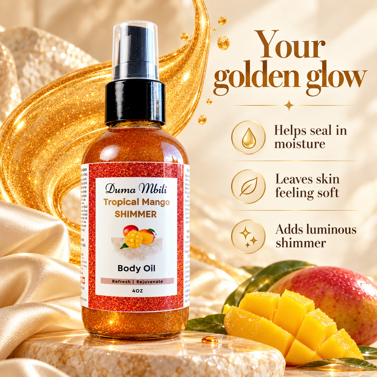 Tropical Mango Shimmer Body Oil | GC Retreat Edit™