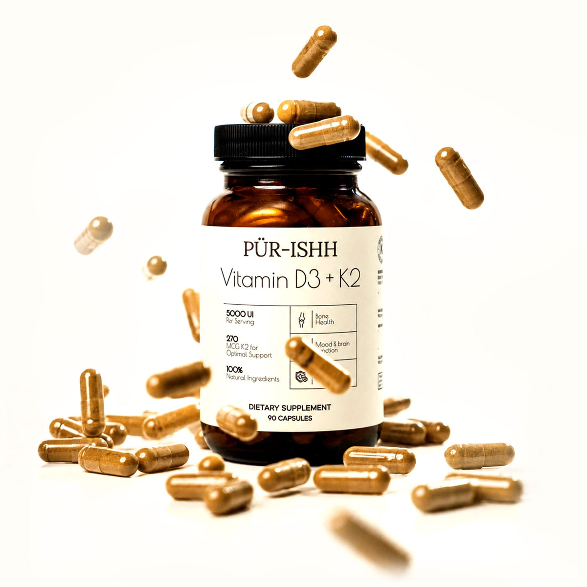 Product photo: Gym Chemistry Daily Wellness PÜR-ISHH Vitamin D3 + K2