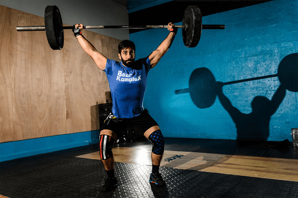 Gym Chemistry Lift Support™ Bear KompleX Knee Sleeves — Stars & Stripes