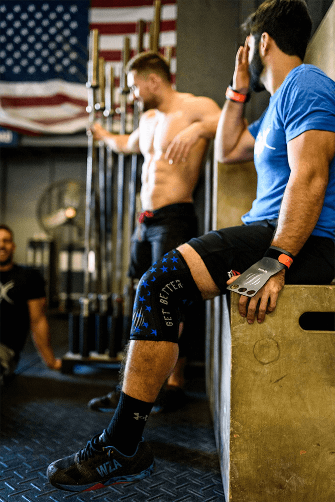 Gym Chemistry Lift Support™ Bear KompleX Knee Sleeves — Stars & Stripes