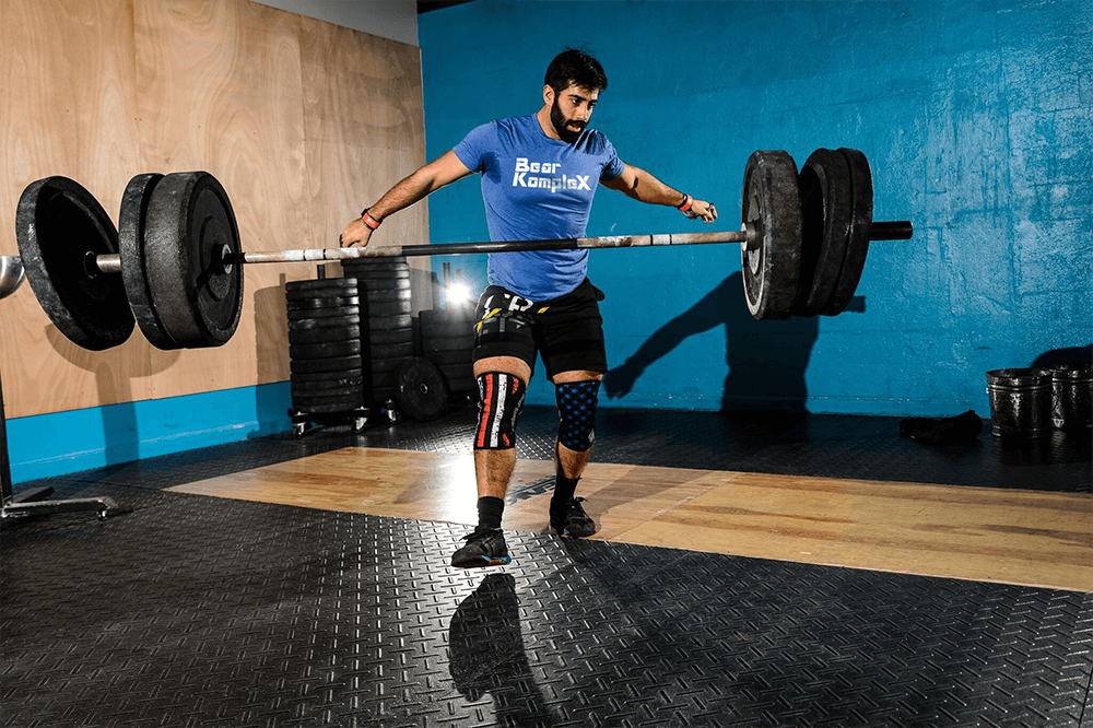 Gym Chemistry Lift Support™ Bear KompleX Knee Sleeves — Stars & Stripes