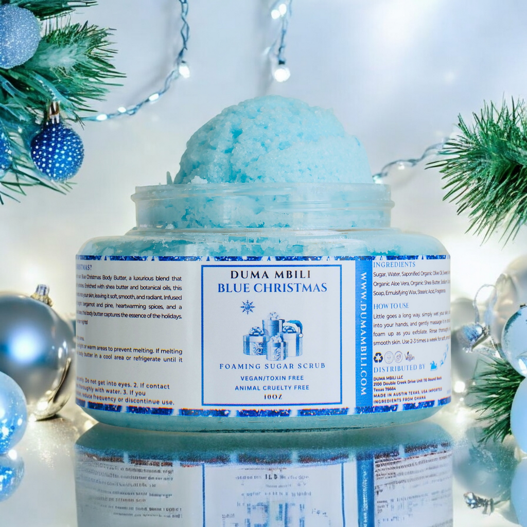 Product photo: Blue Christmas Foaming Sugar Scrub | GC Gift Lab