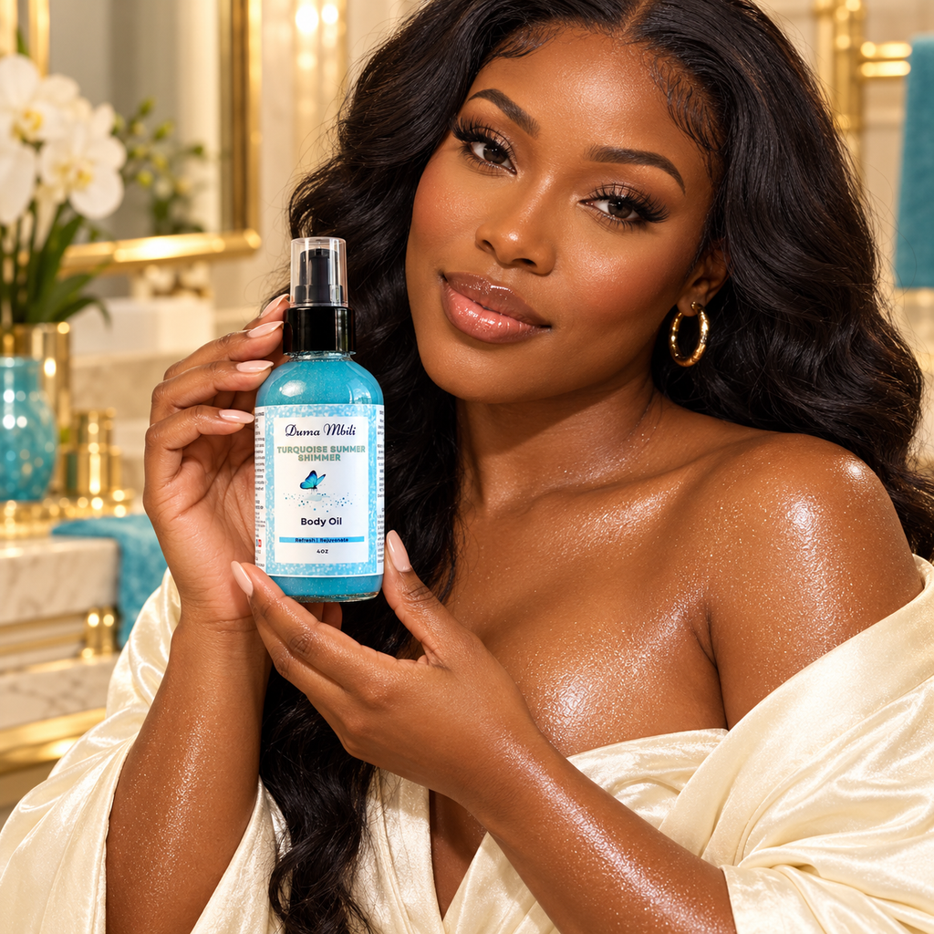 After Gym Retreat™ Turquoise Summer Shimmer Body Oil