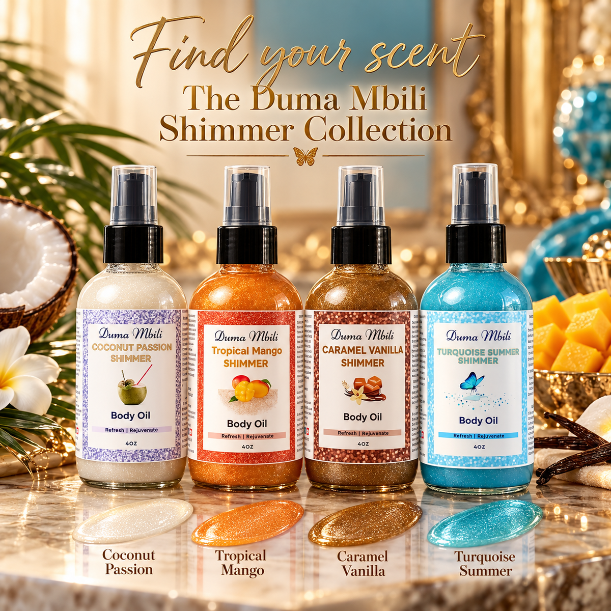 After Gym Retreat™ Turquoise Summer Shimmer Body Oil