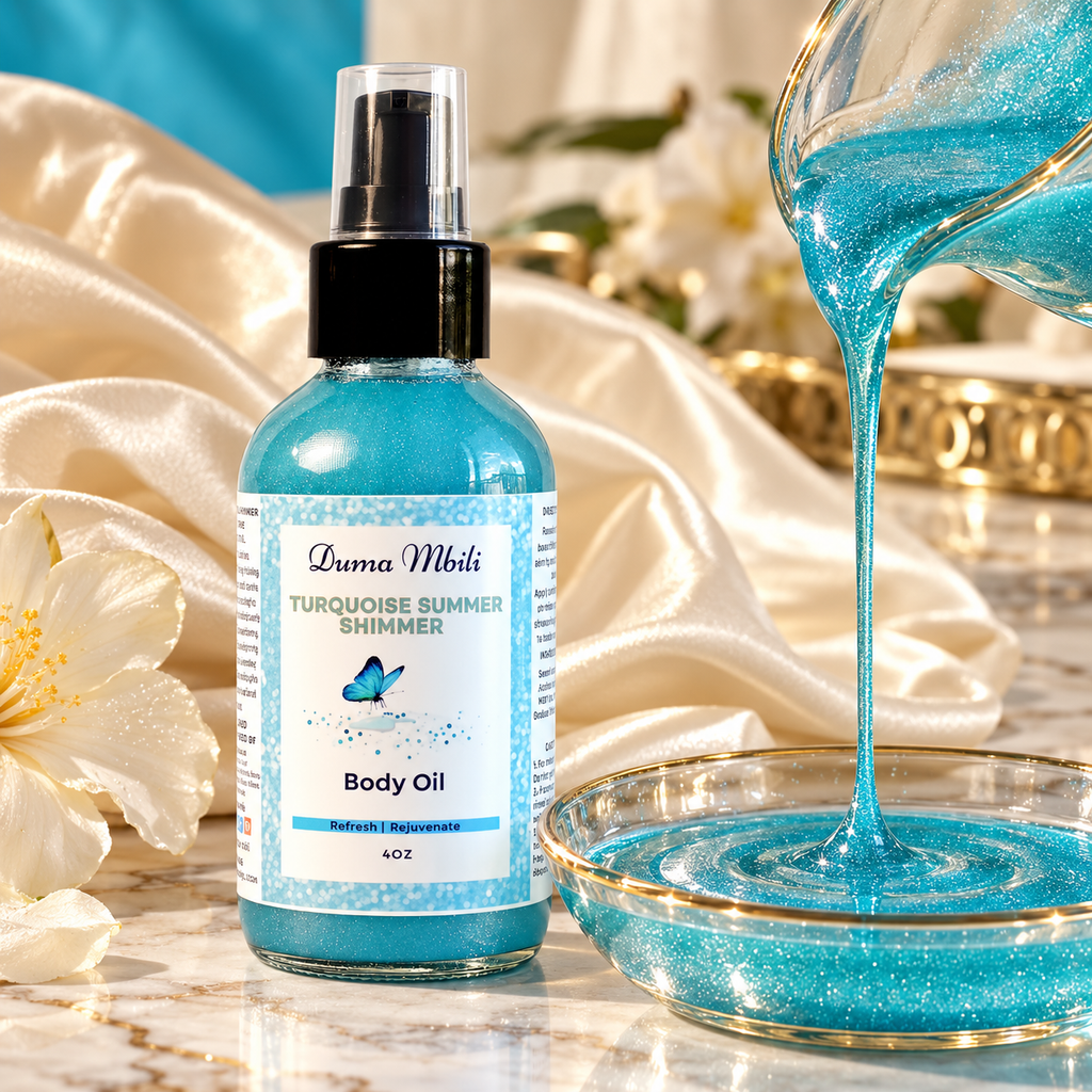 After Gym Retreat™ Turquoise Summer Shimmer Body Oil | Gym Chemistry product photo