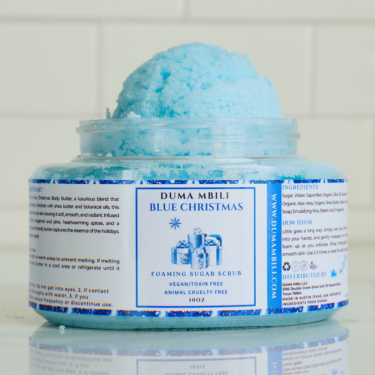 Blue Christmas Foaming Sugar Scrub | GC Gift Lab™