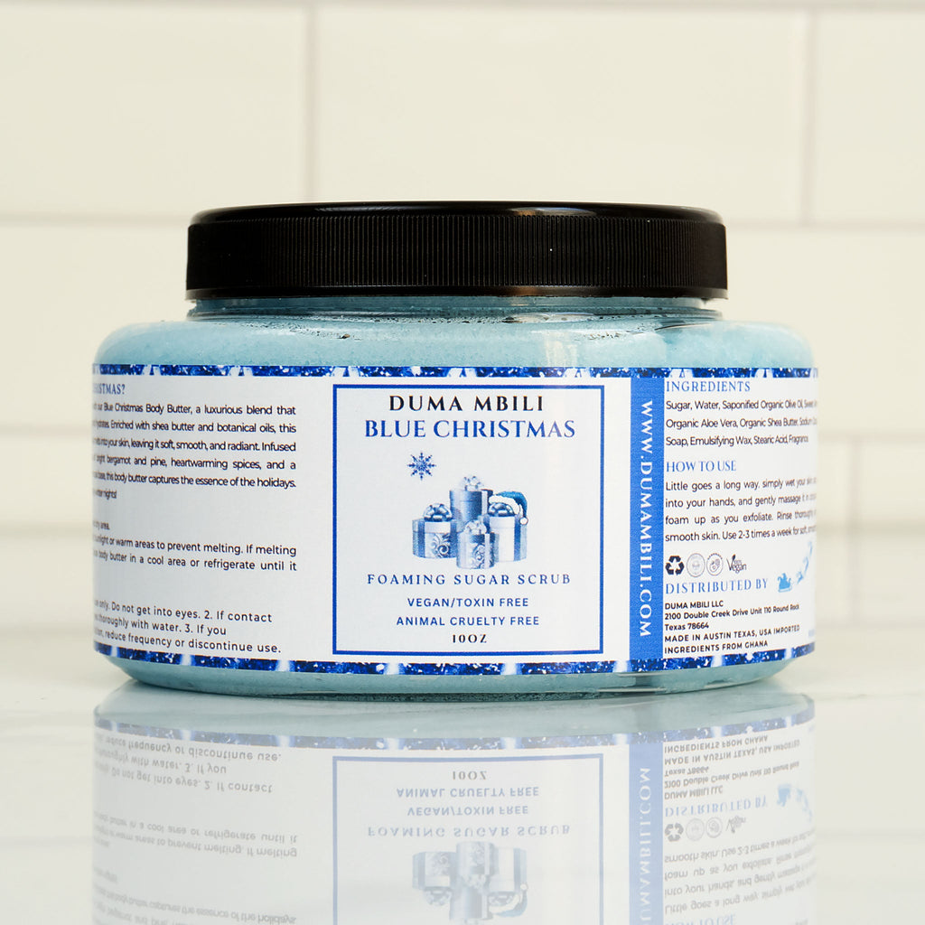 Blue Christmas Foaming Sugar Scrub | GC Gift Lab™