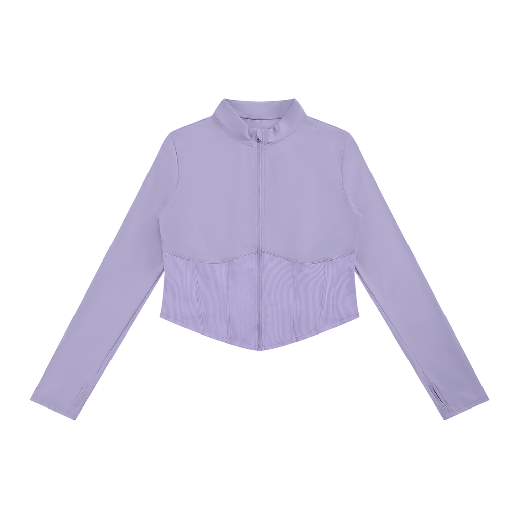 Women’s Slim Fit Full-Zip Yoga Jacket , Purple – Gym Chemistry apparel product photo