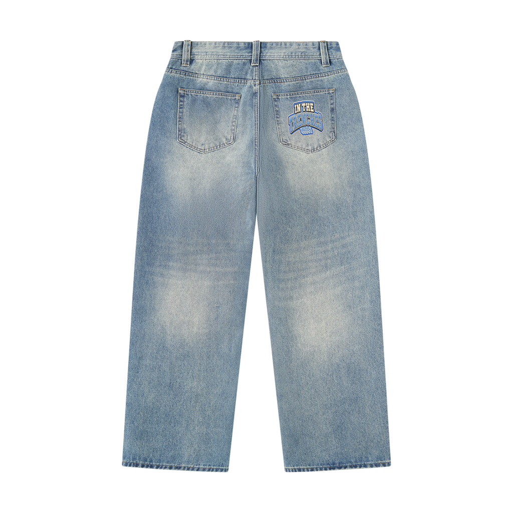 IN THE TRENCHES™ Vintage-Wash Relaxed Denim — Jeans Blue