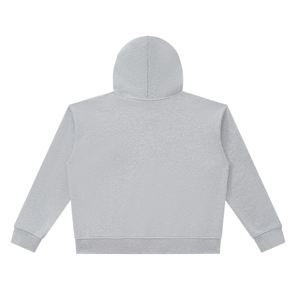 IN THE TRENCHES™ Unisex Heavyweight Full Zip Boxy Hoodie — Flower Gray