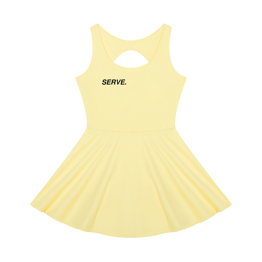 SERVE.™ | Open-Back Ace Dress — Yellow