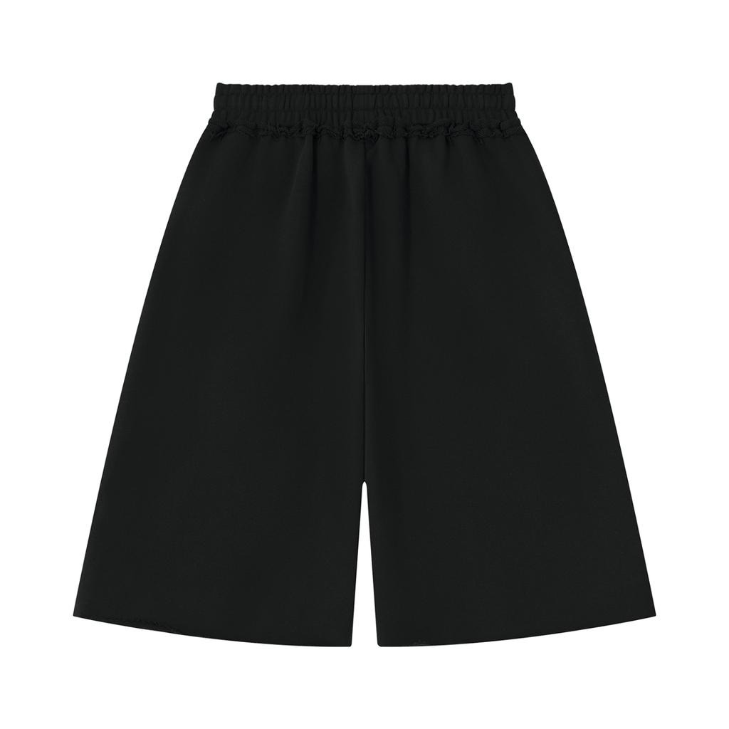 ENGINEERED DIFFERENT™ | Raw-Edge Training Shorts — Black
