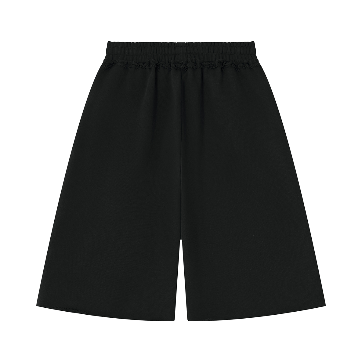 ENGINEERED DIFFERENT™ | Raw-Edge Training Shorts — Black