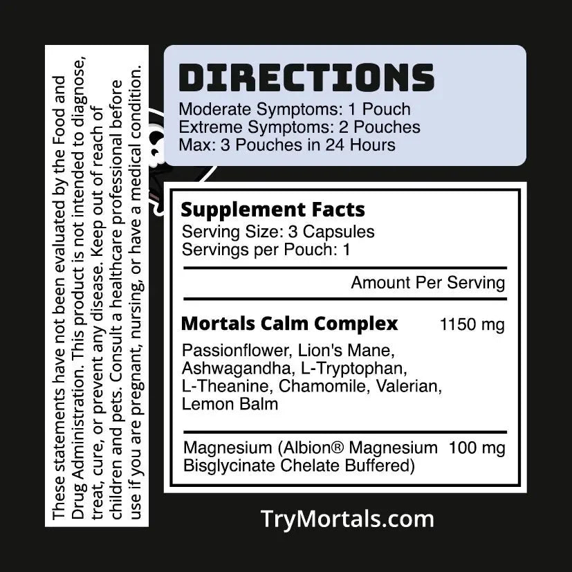 After Gym Retreat™ Mortals Anxiety Assassin — 15 Pouches