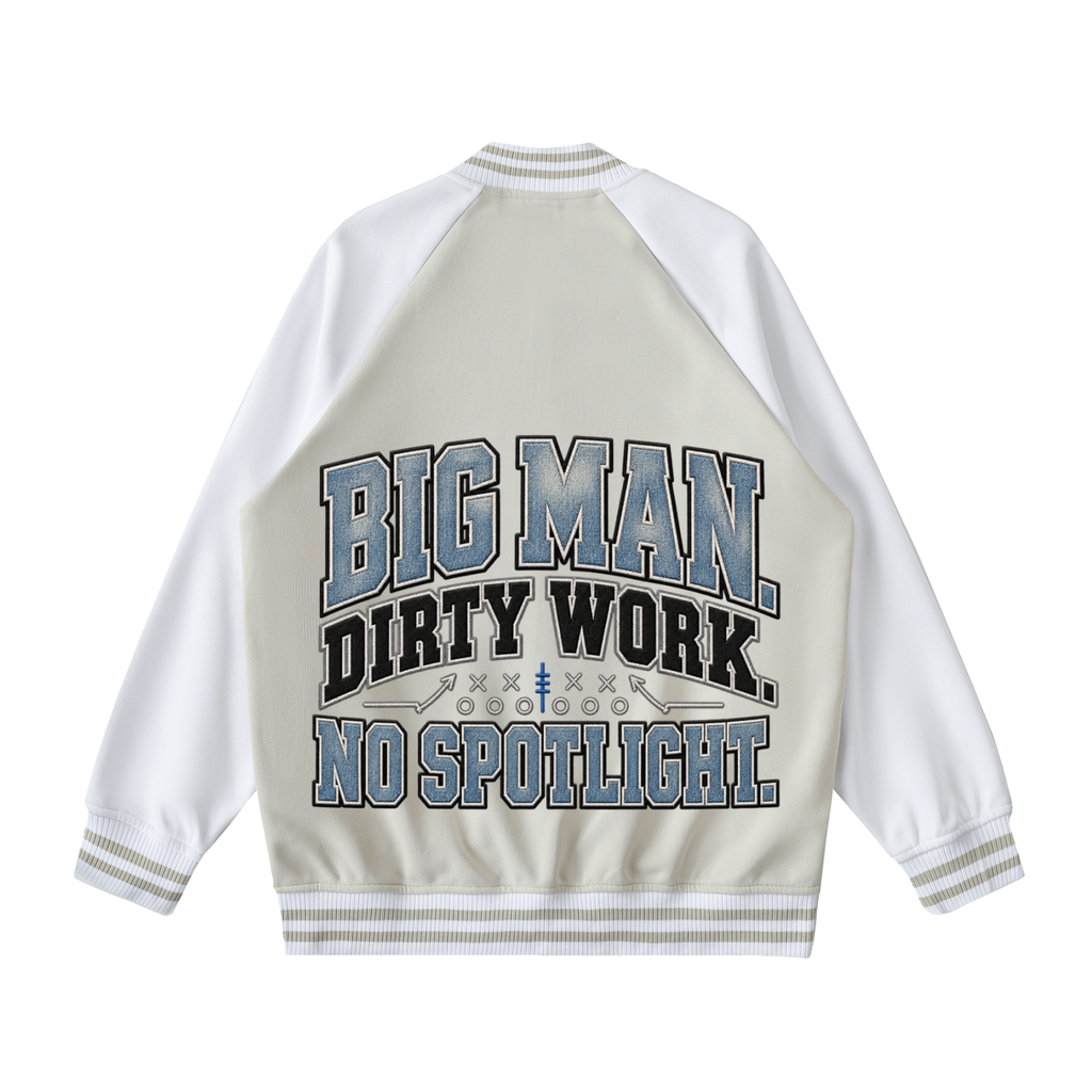 Two Tone Raglan Sleeve Varsity Jacket