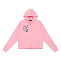 Women’s Raw Edge Full Zip Hoodie , Pink – Gym Chemistry apparel product photo