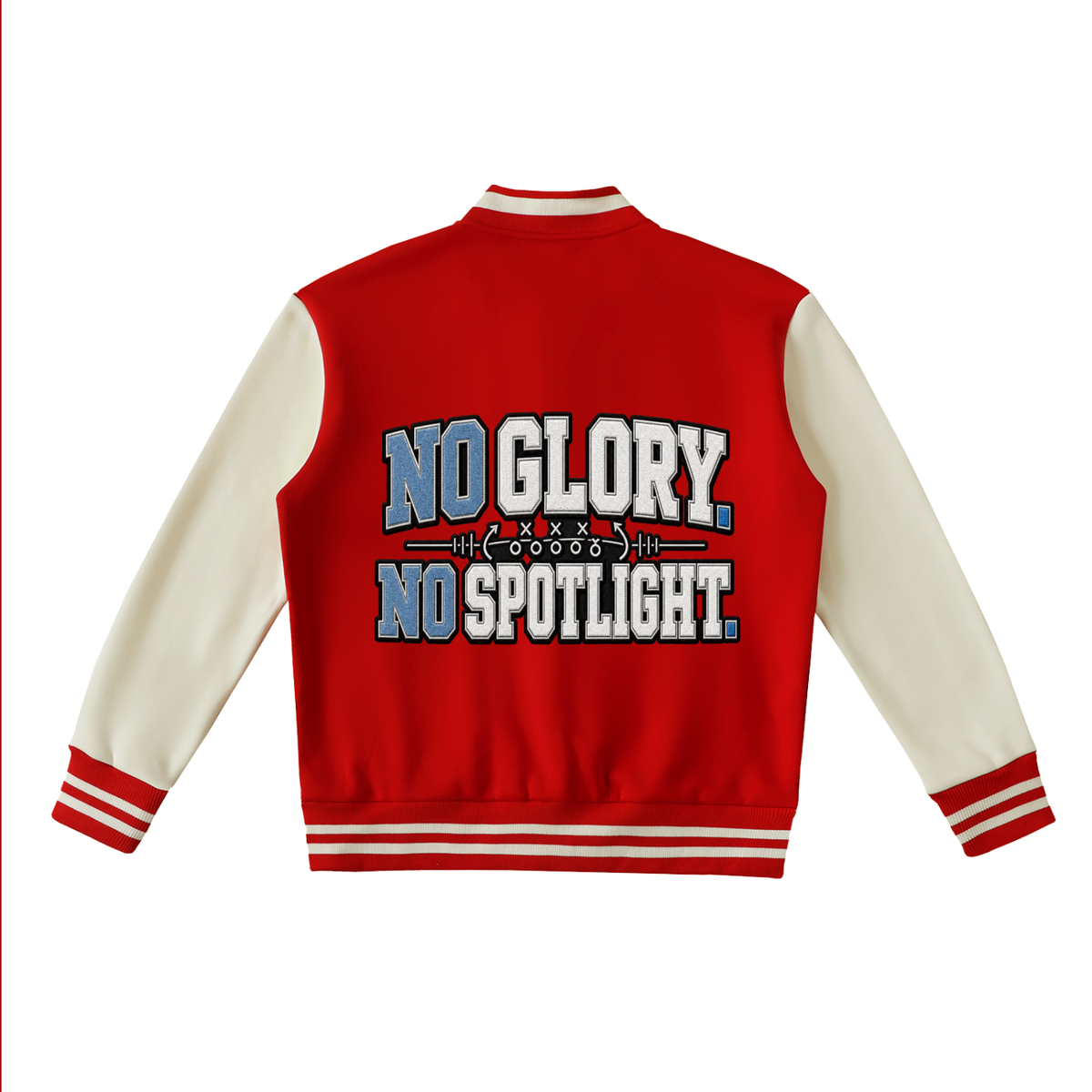Two-Tone Fleeced Varsity Jacket