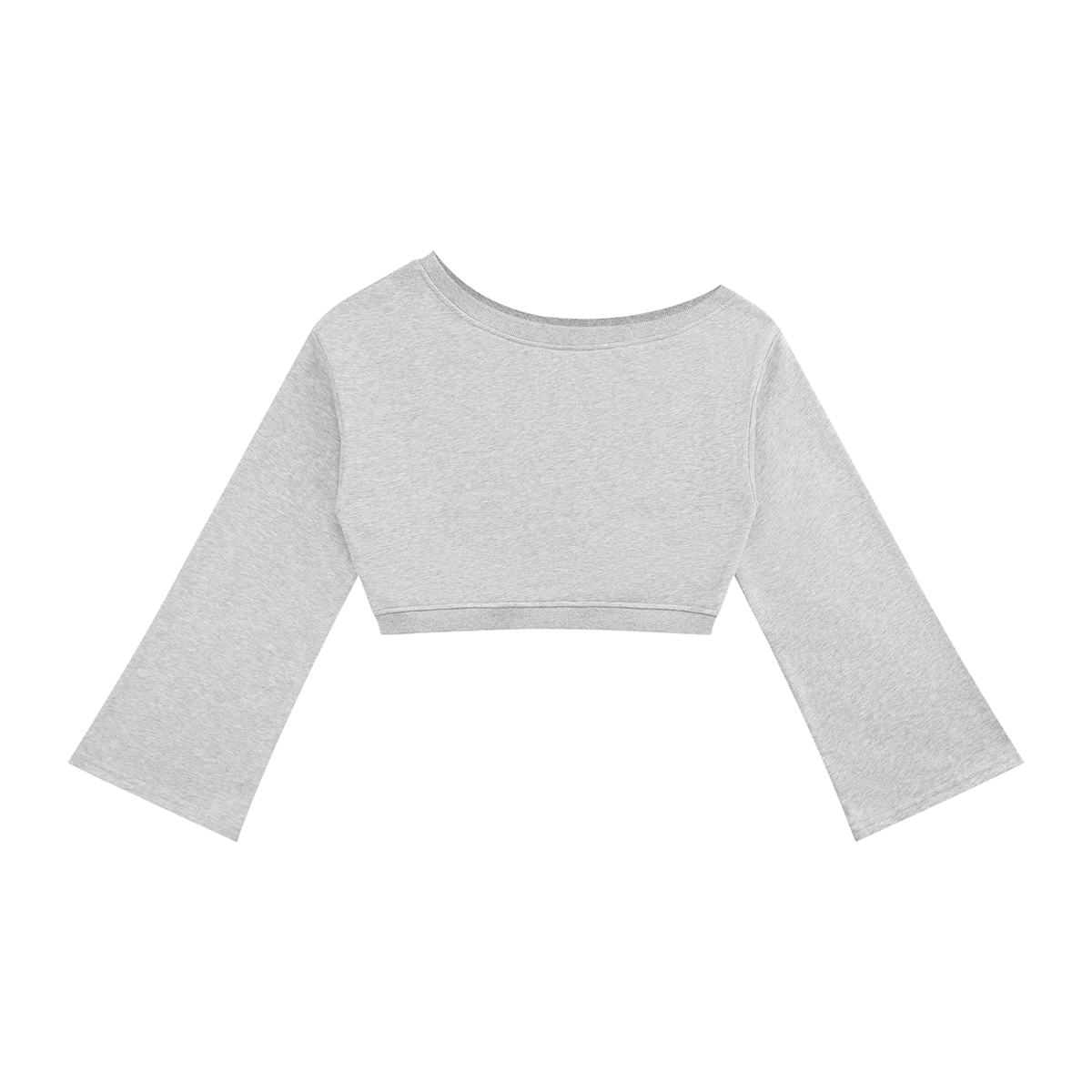 Women’s Off-Shoulder Sweatshirt , Flower Gray – Gym Chemistry apparel product photo