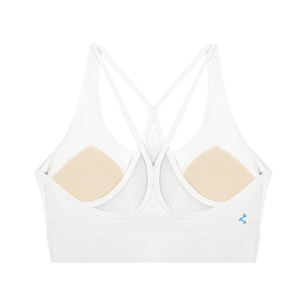 A Vibe™ Cropped Yoga Sport Bra — White