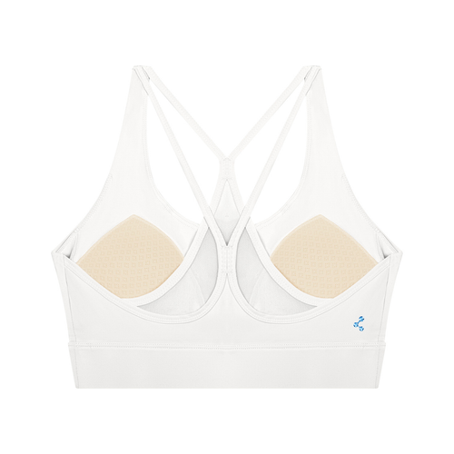 A Vibe™ Cropped Yoga Sport Bra — White