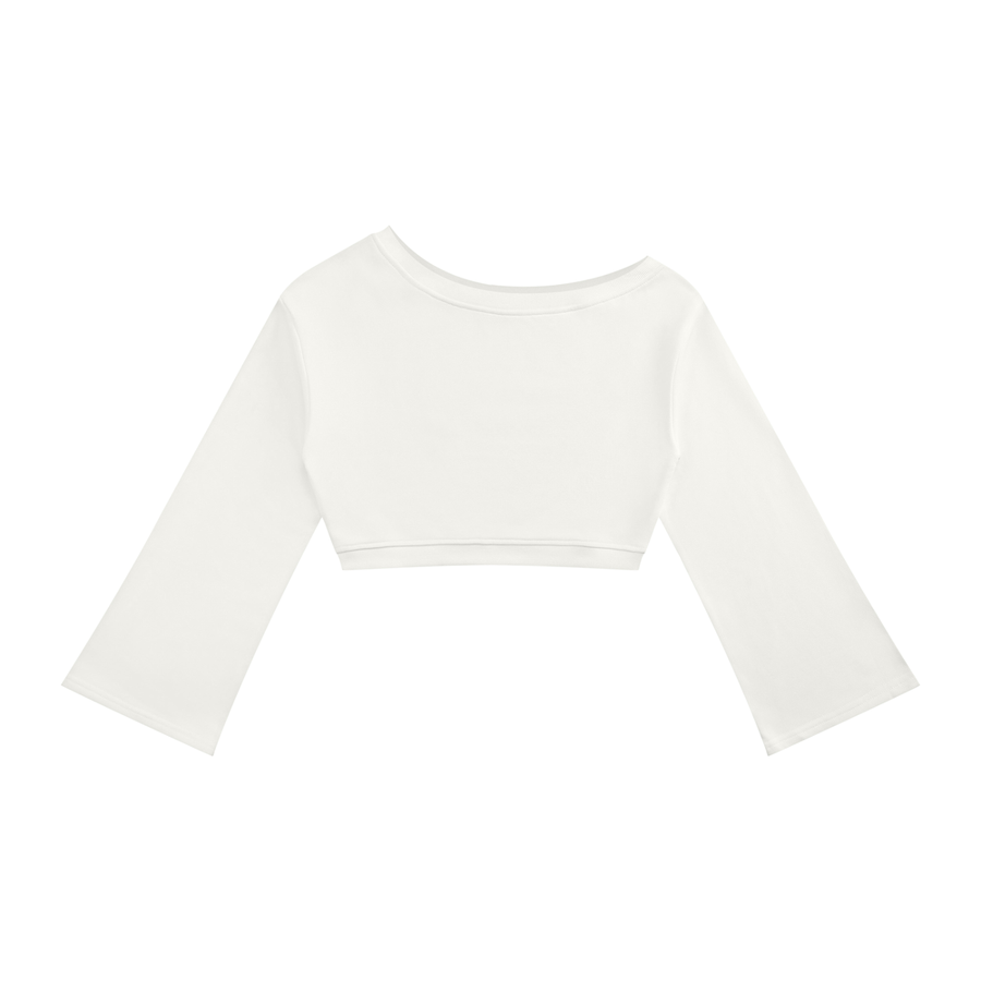 A Vibe™ Off-Shoulder Sweatshirt — White