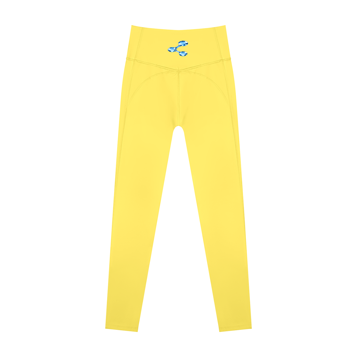 A Vibe™ Lycra High Waisted Yoga Leggings — Lemon Yellow