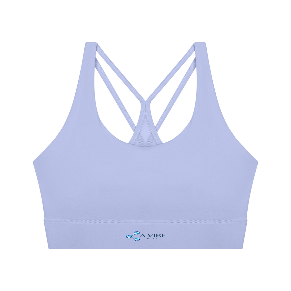 Women’s Cropped Yoga Sport Bra , Lavender – Gym Chemistry apparel product photo