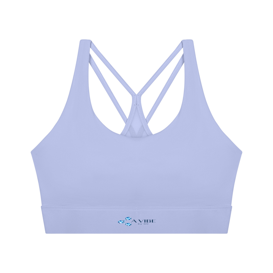 A Vibe™ Cropped Yoga Sport Bra — Lavender