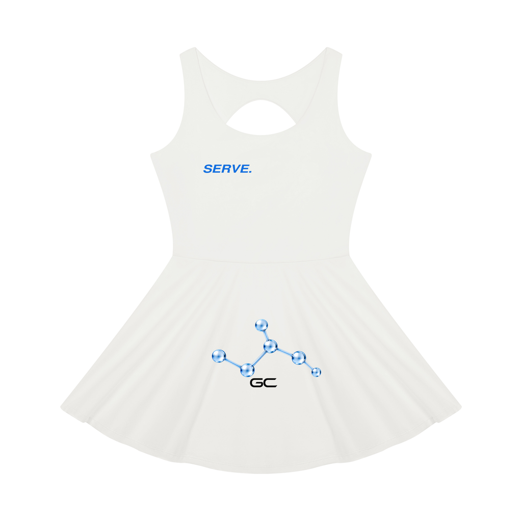 SERVE.™ — Open-Back Ace Dress — White | Gym Chemistry product photo