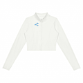 Women’s Crop Yoga Sports Jacket , White – Gym Chemistry apparel product photo