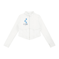 Women’s Slim Fit Full-Zip Yoga Jacket , White – Gym Chemistry apparel product photo